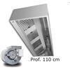 T.M.I Cappa cubica a parete TMI Easy EAWHMQ AISI 304 - Prof. 110 cm con Motore