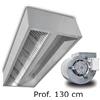 T.M.I Cappa cubica centrale TMI Easy EACHQM AISI 304 - Prof. 130 cm con Motore