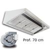 T.M.I Cappa Snack TMI Easy EASH AISI 304 - Prof. 70 cm con Motore