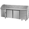 Tecnodom Banco Pizza Tecnodom 3 Porte Prof. 80 Blocco Motore SX 6 Cassetti Neutri e Piano in Granito