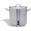 Karel Pentola Inox con Rubinetto e Coperchio Ø28 H 28 cm 16,5 Litri