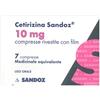 SANDOZ SpA Cetirizina Sandoz 10mg - Compresse Antiallergiche - 7 Compresse Rivestite