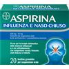 BAYER SpA Aspirina Influenza e Naso Chiuso Antidolorifico Decongestionante contro Sintomi Influenzali 20 Buste