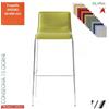 Elleci Office UPPER C sgabello imbottito con base cromo rivestimento ecopelle GAZEBO class 1IM