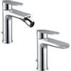 Keller taps COPPIA MONOCOMANDO LAVABO E BIDET KELLER TAPS WINTER CROMATO