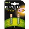DURACELL MINISTILO AAA RICARICABILE 750MAH - BLISTER 2 BATTERIE LR03/HR03-MELDU70