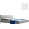 ZANOTTA letto matrimoniale TALAMO con piedini nichel satinato per materasso 170 x 200 cm - 1883/1-31601-176x216-PIEDI-NICHEL