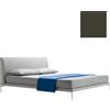 ZANOTTA letto matrimoniale TALAMO con piedini nichel satinato per materasso 170 x 200 cm - 1883/1-0347-176x216-PIEDI-NICHEL