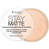 Rimmel London Stay Matte cipria compatta a lunga tenuta 14 g Tonalità 006 warm beige