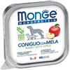 Monge Monoprotein Patè Adult Grain Free 150 gr - Coniglio e Mela Monoproteico crocchette cani Cibo Umido per Cani