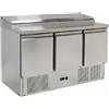 Forcar Saladette Refrigerata Statica ForCold Modello G-PS300-FC in acciaio inox AISI 201 statica GN 1/1 Capacità Lt. 392 Temp.°C. 2 / 8 Dim. cm L.136.5 P.70 H.97