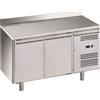 Forcar Tavolo Refrigerato Pasticceria due porte in acciaio INOX AISI 201 ForCold Modello G-PA2200TN-FC ventilato 60/40
