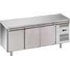 Forcar Tavolo Refrigerato Pasticceria tre porte in acciaio INOX AISI 201 ForCold Modello G-PA3100TN-FC ventilato 60/40