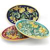CERAMICHE CALTAGIRONE Piatto Ovale Ceramica Caltagirone Ornato cm 45- Vari decori