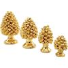 CERAMICHE CALTAGIRONE Pigne in Ceramica cm 10-25 Oro serie "Luxury Gold"- Varie Misure
