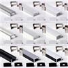 2m 2metri 1708 17x8mm PROFILO ALLUMINIO PER STRISCE STRIP LED BARRA + COPERTURA