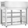 Amitek Vetrina Espositiva Refrigerata da Banco AK100DR - Acciaio e Doppi Vetri - Capacità lt 101