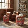 MIlani Home THEODORE - set di 2 pouf contenitore tondo poggiapiedi