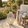 MIlani Home portacandela stile provenzale in ferro verniciato cm 19 x 37,5 x 56 h