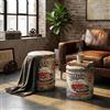 MIlani Home THEODORE - set di 2 pouf contenitore tondo poggiapiedi