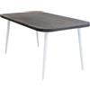 MIlani Home AURORA - tavolo in alluminio con ripiano effetto legno
