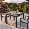 MIlani Home CALIGOLA - tavolo da giardino in wicker quadrato