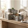 MIlani Home ELIAS - set di 4 cassette in legno