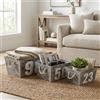 MIlani Home MAVERICK - set di 3 cassette in legno