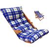 LIBEROSHOPPING Cuscino per sdraio dondolo poltrona relax imbottito - stile scozzese Blu