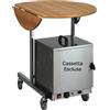 Forcar Carrello per la colazione - mod. cb980 - struttura portante in tubo di acciaio inox - ripiano con antine ribaltabili in nobilitato - dim. cm l ø 80 x h 80