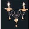 Cristalleria Murano Gaulo - Applique di lusso in vetro di Murano colorato e dettagli oro 24k
