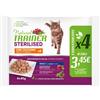 Trainer cat natural sterilised con tacchino 4x85 g