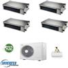 CLIMATIZZATORE QUADRI CANALIZZATO 9+9+12+12 DC INVERTER GAS R-32 LINEA 2025 A++A+ UNITA' ESTERNA PENTA SPLIT