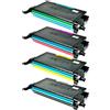 MULTIPACK 4 TONER XL COMPATIBILI PER SAMSUNG CLP 610ND 660N 660ND CLX 6200FX 6200ND 6210FX 6240FX CARTUCCE 660B - NO-NAME