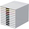 durable Cassettiera DURABLE Varicolor 10 cassetti 28x35,6x29,2 cm profili colorati - 63027
