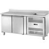 Amitek Banco Refrigerato Ventilato GN1/1 con Lavello e 2 Porte - Capacità Lt 282 - Temp -2° +8°C