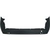 Paraurto posteriore nero vetture con 2 porte battenti per FIAT DOBLO' dal 2010 al 2014