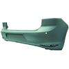 Paraurto posteriore verniciabile con fori sensore per VOLKSWAGEN GOLF VII dal 2012 al 2016