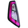 Fanale posteriore cornice interna nera $portalampada a vite per FIAT PUNTO dal 2012 lato destro passeggero