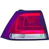Fanale posteriore esterno rosso berlina per VOLKSWAGEN GOLF VII dal 2012 al 2016 lato sinistro guidatore