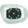 Piastra specchio retrovisore termica per NISSAN JUKE dal 2010 al 2014 lato sinistro guidatore