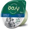Oasy More Love Cat Green Cup in salsa naturale 70 gr - Tonno e Sogliola - Confezione da 6 pezzi - Cibo umido per gatti - 1° ORDINE? scegli lo sconto BZR5 / BZR20 + 200 punti fedeltà