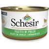 Schesir Cat Adult Cibo Umido per Gatti - Pollo con Prosciutto - JELLY - 24x85 gr