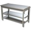 Ristoattrezzature Modello: 38110073,Tavolo su gambe in acciaio inox con 2 ripiani profondità 700 mm 1800x700 mm