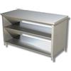 Ristoattrezzature Modello: 80861486,Tavolo su fianchi 2 ripiani in acciaio inox 2200x800x850h mm