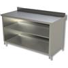 Ristoattrezzature Modello: 80481486,Tavolo a giorno con alzatina in acciaio inox 2200x800x850h mm