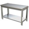 Ristoattrezzature Modello: 81610011500,Tavolo pasticceria in acciaio inox su gambe con ripiano 4 gambe 2200x900x870h mm