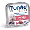 Monge Fresh Adult Patè con bocconcini 100 gr - Bocconcini con Manzo Cibo Umido per Cani
