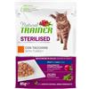 Natural Trainer Adult Sterilised Bocconcini in salsa 85 gr - Tacchino Cibo umido per gatti