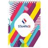 Block notes A6 (10,5 x 14,8 cm) - con copertina e spirale - 50 fogli 50 pezzi
